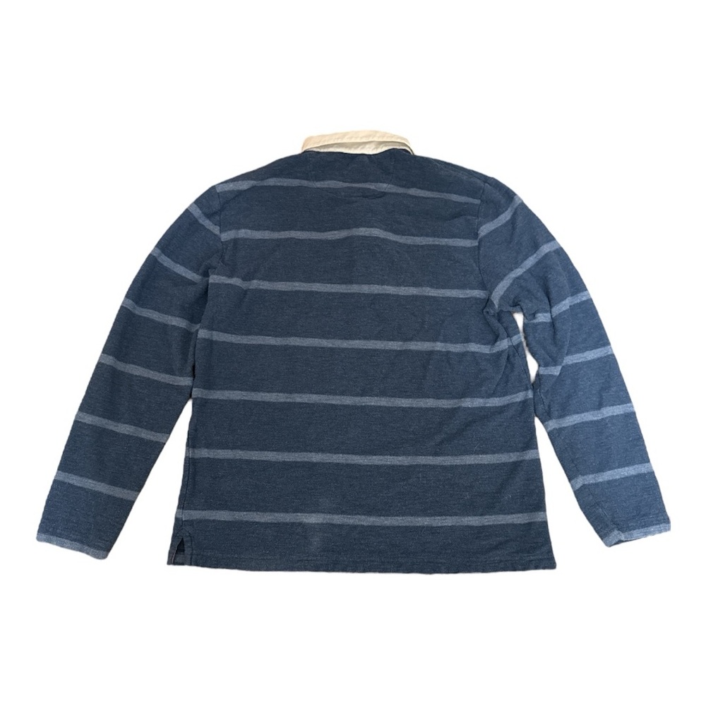 Vineyard Vines Martha’s Vineyard Blue Striped  Rugby Long Sleeve Shirt Medium - Picture 3 of 5